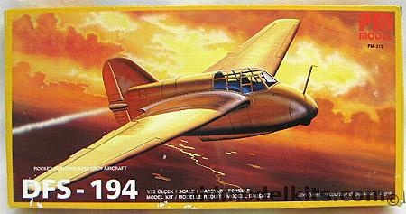 PM Model 1/72 DFS-194 - German Rocket Powered Research Aircraft, PM-215 plastic model kit